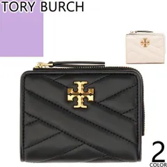 トリーバーチ TORY BURCH 財布 二つ折り財布 レディース キラ キルティングレザー ミニ財布 ブランド 小さめ お札を折らない かわいい 本革 ファスナー 黒 ブラック 153121