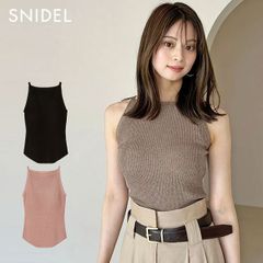 【爆速配送】【新作10%OFF】【即納】スナイデル SNIDEL トップス 25春夏 カップインキャミニットプルオーバー ミドル丈 ノースリーブ キャミソール swnt254043