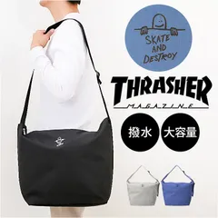 ☆ THRASHER スラッシャー ショルダーバッグ THRASHER スラッシャー バッグ THR-307 マークゴンザレス ショルダーバッグ ショルダーバック 斜めがけバッグ 大きめ メンズ レディース ブランド ナイロン おしゃれ シンプル ロゴ