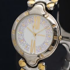 電池交換済 オパール シェル 腕時計 クォーツ ローマンインデックス 