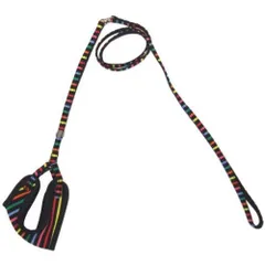 岡野製作所 犬用ハーネス ストライプソフトハーネスリード3S超小型犬・猫用ブラック