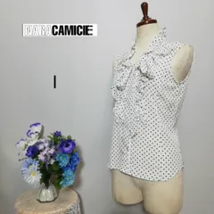 ナラカミーチェ　極上美品　フリル　ノースリーブブラウス　ドット柄