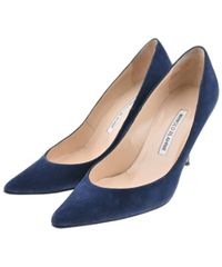 MANOLO BLAHNIK マノロブラニク BB フラット スエード ネイビー - メルカリ