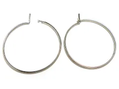 『10個』 ラウンド型フープ ピアス パーツ シルバー ハンドメイド アクセサリーパーツ 材料 銀色 アクセサリー ピアスパーツ