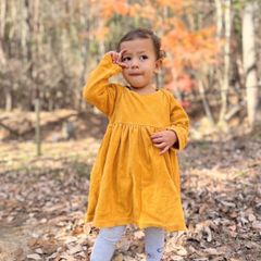 《COODO》パイル地　ワンピース　74／ Terrycloth_BASIC DRESS(74)_mustard