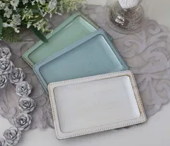 シャビープティトレー （ホワイト・ブルー・グリーン） ミニトレー トレー アンティーク風 antique アンティーク ディスプレイトレイ フレンチトレー シャビーシック 輸入雑貨 おしゃれ お盆 モダン