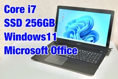 Acer 15.6インチノートPC Core i7 256GB Windows11 Pro Microsoft Office