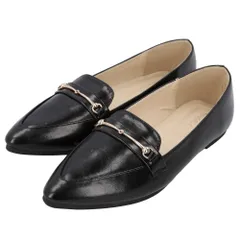 ☆ ビットBLACK ☆ 24cm ☆ Angel Fit エンジェルフィット パンプス Angel Fit エンジェルフィット パンプス レディース ローヒール エナメル PUレザー エナメルシューズ フラットシューズ フラットパンプス バレエシューズ