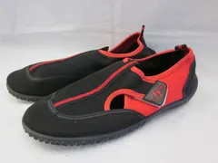 マリンシューズ　メンズ　Foot Fighter　川遊び　磯遊び　海水浴　ブラック/レッド　Lサイズのサムネイル