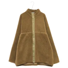 Graphpaper (グラフペーパー) 19AW Wool Boa Hi-Neck Full Open Blouson ウールボアフリース ハイネックオープンブルゾン ブラウン ジャケット GU193-70042のサムネイル