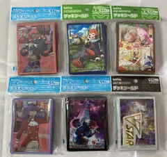 △M192-92　ポケモン　デッキシールド　スリーブ　6個　まとめ　キバナ　ダンデ　ヒナツ　セレナ　アルセウス