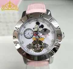 DISNEY MICKEY MOUSE オートマチック 腕時計 レディース ピンク ディズニー ミッキーマウス