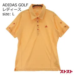 ADIDAS GOLF アディダスゴルフ 半袖ポロシャツ 総柄 オレンジ系 L [240001895790]#
