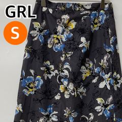 GRL グレイル ロングスカート フレアスカート グレー レディース Sサイズ【CB282】