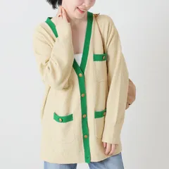 JOURNAL STANDARD L’essage (ジャーナルスタンダードレサージュ) 金ボタンラインVネックカーディガン 21080370081040 カーディガン レディース ベージュ FREE