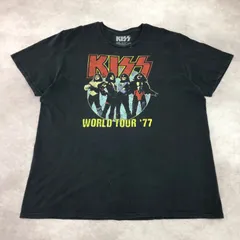 KISS キッス Tシャツ 半袖 古着 USED Vintage ヴィンテージ アメカジ アメリカ バンド ハードロック プリント ロゴ WORLD TOUR '77 ワールドツアー ライブ