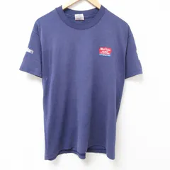 XL/古着 ヘインズ 半袖 ビンテージ Tシャツ メンズ 90s ホーム 大きいサイズ クルーネック 紺 ネイビー 25jul11 中古