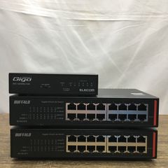 BUFFALO バッファロー BS-GSL2016×2 ELECOM エレコム GIGA スイッチングハブ　セット