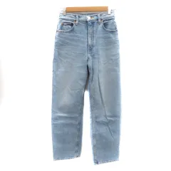 マウジー MOUSSY デニムパンツ ジーンズ ストレートパンツ ロング丈 ウォッシュ加工 26 M ライトブルー /YK10