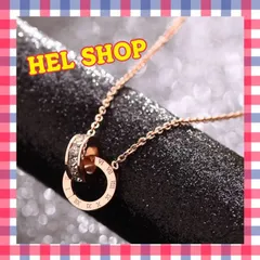 ⭐️ ネックレス⭐️ローマ数字⭐️シンプル⭐️ローズゴールド⭐️ダブルリング⭐️