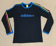 adidas neo アディダス ネオ 長袖ロゴTシャツ 黒 M