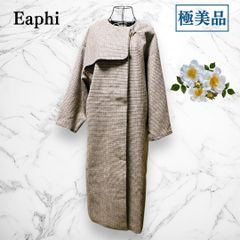 ☆極美品 Eaphi no collar wool check coat ウール - メルカリ