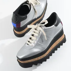 STELLA McCARTNEY ステラマッカートニー シューズ 靴 Sneak-Elyse スニーカー 810375E00179 レディース SILVER シルバー ブラック 厚底 ロゴ カジュアル