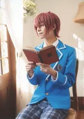 【中古】生写真(男性) 北川尚弥(朱桜司)/膝上・座り・制服・両手本・キャラクターショット/舞台「あんさんぶるスターズ!オン・ステージ ～To the shining future～」トレーディングブロマイドA