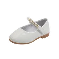 ☆ ホワイト ☆ 28/16.5cm ☆ フォーマルシューズ 女の子 nmshoesy66 フォーマルシューズ 女の子 フォーマル靴 フォーマル 靴 ドレスシューズ キッズ パンプス シューズ 子供靴 ストラップ パール 滑りにくい 面ファスナー 結婚式
