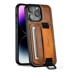 iPhoneスマホケース PU 厚手のレザー ブラウン カード収納 耐衝撃 丈夫 シンプル オシャレ 大人 高級感 高品質 デザイン 携帯カバー レザーバンド 落下防止 iPhone14 iPhone13 iPhone12 iPhone11 送料無料