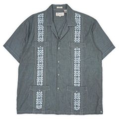 80s キューバシャツ オープンカラー 開襟 古着 刺繍 ビンテージ メキシコ製 80s キューバシャツ オープンカラー 開襟 古着 刺繍 ビンテージ