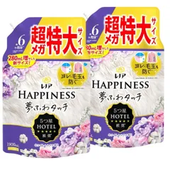 【まとめ買い】[大容量]レノア ハピネス 夢ふわタッチ 柔軟剤 ホワイトムスク 詰め替え 1,900mL ×２個