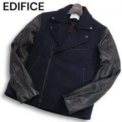 Edifice【高年式モデル】羊革 ラムレザー 黒 ブラック シングルライダース 2025年最新】EDIFICE メンズ レザージャケット・ライダースの