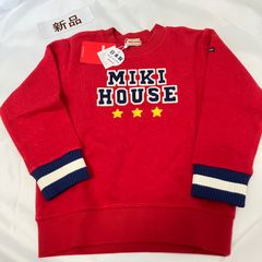 新品♡ミキハウス♡バックロゴトレーナー♡MIKI HOUSE ダブルB 赤×紺 新品♡ミキハウス♡バックロゴトレーナー♡MIKI HOUSE ダブルB 赤×紺