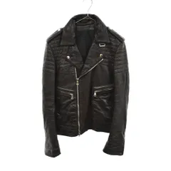 BALMAIN (バルマン) ヴィンテージ加工ラムレザーライダースジャケット ブラック T232C160のサムネイル