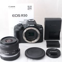 ☆美品☆ Canon ミラーレス一眼カメラ EOS R50 標準ズームレンズキット(RF-S18-45) ブラック EOSR50BK-1845ISSTMLK キヤノン #3835