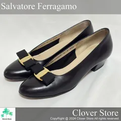 最終価格！ 【ABランク】 Salvatore Ferragamo サルバトーレ フェラガモ 23.5cm 6C ヴァラ パンプス ブラック 04803