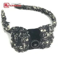 CHANEL シャネル カチューシャ リボン りぼん ツイード ブラックのサムネイル
