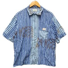 PAM パム 品番 PM1365 PAMM 水切りラックのストライプサマーパジャマ 半袖シャツ ブルー サイズ3 正規品 / 40187