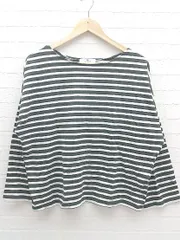 ◇ Sonny Label サニーレーベル URBAN RESEARCH ボーダー 長袖 カットソー サイズF ホワイト グリーン レディース  【1002800380497】