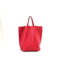 CELINE セリーヌ ホリゾンタルカバ トートバッグ レザー レッド レディース 鞄 ∠UP3782