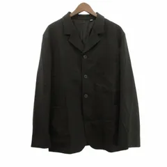 ユニクロ UNIQLO 美品 フランネルワークジャケット 311-442177 黒 ブラック L