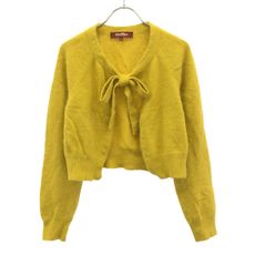 Max Mara Studio マックスマーラ ステュディオ アンゴラウールニットカーディガン  イエロー M