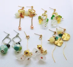 ◼️セール中◼️ハンドメイドピアス5点セットまとめ売り