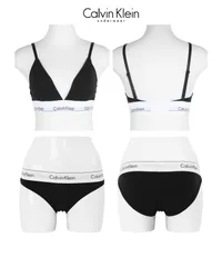 カルバンクライン 上下セット 下着 女性 レディース Calvin Klein ck ブラ ショーツ s m l xl  Tブラックショーツセット 正規品 新品 女性 cklset6