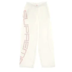 【中古】シュプリーム Supreme 2025年春夏 Spellout Embroidered Track Pant ナイロン トラックパンツ ホワイト【サイズS】【メンズ】