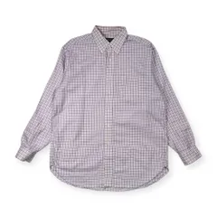 USA製 Brooks Brothers COUNTTRY CLUB ブルックスブラザーズ イタリア製生地 チェック BD 長袖シャツ L/R/パープル系 メンズ