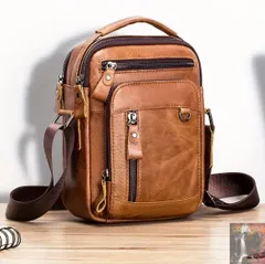 ショルダーバッグ 牛革 革 皮 メンズ トートバッグ 大きめ 斜めがけ 多様性 収納 おしゃれ スマホ iPad a4 a5 2way 一泊 軽量 軽い カジュアル 手提げバッグ 通学 大きめ 通勤 きれいめ 防水 コンパクト 大きめ 大容量 ライトブラウン