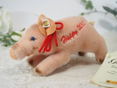 送料無料★シュタイフ★Lucky Pig Happy 2000 10cmオールID's完品★ブタ/豚★Steiff