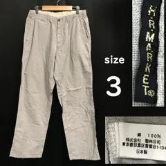 日本製★ハリウッドランチマーケット/H.R.MARKET★コットン/ウエストゴム/イージーパンツ【3/メンズL程度/股下80cm/ライトグレー】/Made in Japan◆cBH900<sale>のサムネイル